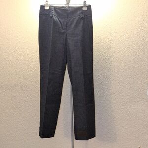 LOFT Black Pinstripe Trousers